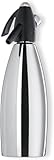 iSi 1060 Sodamaker Classic, 1,0 L, bollitore d'acqua frizzante con bottiglia PEN, rete in acciaio inossidabile, acido carbonico per acqua, macchina per soda, accessori da bar in stile vintage 106001
