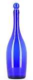 BELLEROFONTE Bottiglie in Vetro Blu per Acqua solarizzata 750 ml con tappo a pressione con guarnizione (1)