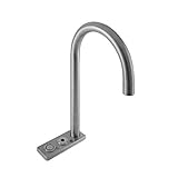 Quatreau Smart Tap 553 - Rubinetto a 2 pulsanti, in acciaio INOX spazzolato