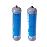 Bevi sano, bevi Italiano! GASFRIGO® Set 2 Bombole CO2 per Gasatore e Depuratore Acqua Frizzante - 600g E290 Alimentare - Attacco M11x1 - Scorta Risparmio! Bombola e Gas 100% Made in Italy