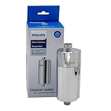 Philips Water Filtro doccia In-Line con 1 confezione, riduce il Cloro fino al 99%, facile da installare, compatibile con tubi e rubinetti standard, Cromo, filtrazione 50.000L