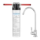 Kit Depuratore Acqua Domestico 4-UF con Rubinetto Dedicato, Depuratore Sottolavello a 4 Stadi di Ultrafiltrazione da 0.01 Micron, Innovativo e Certificato. Rimuove il 98% di Piombo, Cloro e Odori