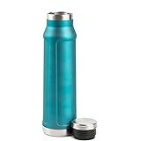 EDDIE BAUER Paragon 22 Oz Stainless Steel Water Bottle - Vacuum Insulated Water Bottle Wide Mouth BPA Free Sweat Proof Reusable Double Wall Water Bottle Flask - Travel Hiking Camping - Reef