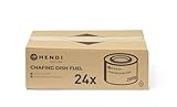 HENDI Pasta combustibile, senza fuliggine e inodore, tempo di combustione ± 3 ore, 24 pezzi, gel combustibile, per serbatoio di calore, per chafing dish, 200 g