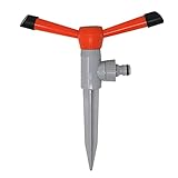 Siroflex 4585/S Irrigatore Automatico Su Puntale Con Innesto Made In Italy | Irrigatore Giardino Rotante A 2 Bracci | Picchetto Per Irrigatore Dinamico | Irrigatore Giardino