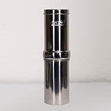 Eivavie Depuratore Acqua Portatile, Sistema a Gravità, 35 cm x 9,5 cm, Acciaio Inox AISI 304, 1L, con Filtro Ceramico e Borsa, Purificazione per Batteri e Impurità