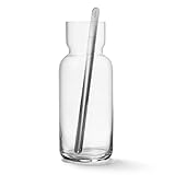 aarke Nesting Carafe, Caraffa in Vetro Cristallo (1,1 litri) + Cucchiaio da Mescita in Acciaio