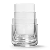 aarke Nesting Glasses, Vetro cristallo 4 x 290 ml, Lavabile in Lavastoviglie