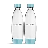 sodastream 2 Bottiglie Fuse Lavabili In Lavastoviglie per Gasatore DUO, TERRA, E-TERRA, ART, GAIA, colore azzurro chiaro