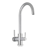 Rubinetto 3 vie cromato acqua filtrata separata per depuratore acqua miscelatore 3 vie