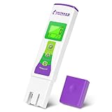UIUZMAR Misuratore TDS Acqua, Misuratore della qualità dell'acqua per Osmosi Inversa, Acqua Potabile, Acquario, Durezza Osmosi, Misuratore TDS e EC 3 in 1 per Idroponica, Piscina