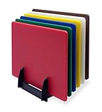 HENDI Set di 6 taglieri HACCP con supporto, lisci, 6 colori diversi, 6 pezzi, 450x300x(H)10mm, polietilene, polipropilene