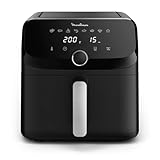 Moulinex Easy Fry Mega, Friggitrice ad Aria Versatile 7,5L/2kg per 8 Persone, 1700-2020W, Capacità Extra-Large, 9 Programmi di Cottura, Esperienza Personalizzata con My Moulinex, Colore Nero, EZ8558