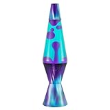 LAVA® - Lampada Aurora Boreale Lava 2047, cera viola, liquido verde acqua, base e cappuccio decorative, lampada di movimento originale di marca LAVA® da 14,5 pollici