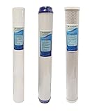 Finerfilters - Set di filtri per acqua di ricambio per alloggiamento triplo da 20'