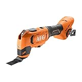 AEG BMT18-0 Utensile Multifunzione a Batteria 18V, Batteria Non Inclusa, Velocità Variabile in 6 Posizioni, Angolo di Oscillazione 3.6° e Fino a 20.000 osc./min