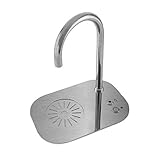 Quatreau Smart Tap 553 - Vaschetta antigoccia con 2 pulsanti, in acciaio INOX lucido