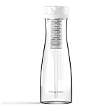 Tappwater PitcherPro SMR Caraffa filtrante per acqua Premium - Brocca vetro da 1,45L, filtraggio istantaneo, aggiunta di minerali essenziali, rimuove calcare e +60 sostanze, design elegante