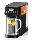 Ecoviva MATE 5 Impianto di Oromosi Inversa da Tavolo – Filtro acqua da tavolo con 3 filtri separati, Sterilizzazione UV e dispensatore di acqua calda, ridurre PFAS, acqua alcalina, compatto