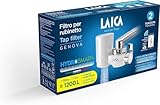 LAICA R20A Filtro rubinetto GENOVA, con sistema filtrante HYDROSMART+ METAL STOP, 1200 L di Acqua Filtrata, Adattatori per rubinetto inclusi, Made in Italy, Bianco/Cromato