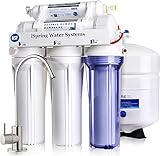 iSpring RCC7 5 Stadi Sotto Lavello Sistema di Filtrazione dell'acqua ad Osmosi Inversa, Certificato NSF, 75 GPD ad Alta Capacità, Rubinetto in Nichel Lucido