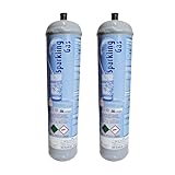 2 bombole CO2 monouso da 600 gr. e290 per acqua frizzante