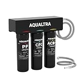 AQUALTRA USF-3B-10 Sistema filtrante sottolavabo leggermente alcalino, 30000–121 000L, riduce PFOA, PFOS, cloro, piombo, mercurio, cloramina, fluoro, particelle di microplastica, cattivo gusto e odore