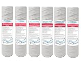 Filtri Acqua Italia Cartuccia Filtro Filo Avvolto 10 Pollici Micron 5 Polipropilene SEDIMENTI Set 6 Pezzi