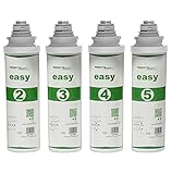 Water2buy EASY W2BERO Set completo di 4 filtri | Filtri Easy Twist per il sistema di osmosi inversa facile W2BERO