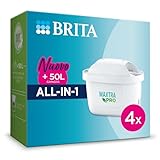 Brita Filtri Maxtra Pro All-In-1 per Caraffa Filtrante per Acqua, Include 4 Filtri Maxtra Pro All-In-1 per la Riduzione di Cloro, Calcare e Impurità