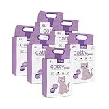 AQPETFRIENDS Lettiera CattyGreen Soia Naturale per Gatti, Agglomerante Vegetale Biodegradabile alla Lavanda, Sabbia Antiodore Smaltibile nel WC, 100% Eco-Friendly, 36 Litri