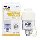 Aquasan Aquasweet Filtro Anticloro Doccia Purificatore Regola il Ph Rimuove Cloro Irritante Metalli Pesanti Filtro D’Acqua Sostituibile Adatto A Qualsiasi Rubinetto Flessibile e Soffione Della Doccia
