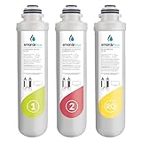 smardy blue 3in1 Set di filtri di ricambio per sistemi ad osmosi noura - Cambio filtro ogni 12 mesi