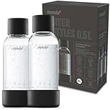 Bottiglia per carbonatazione di alta qualità, 1 l, compatibile con Drinkmate, Wassermaxx, Aqvia, Sodapop e Levivo, bottiglie riutilizzabili a chiusura rapida, coperchio e base in acciaio inossidabile,