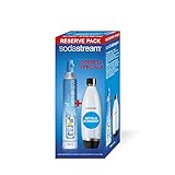 SodaStream Bombola di ricarica di gas CO2 con licenza per carbonator + bottiglia in PET fuso per carbonatore, multicolore, 1 litro