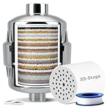 iSpring SF2S Filtro Doccia a 33 Stadi, Filtro Universale ad Alte Prestazioni per Acqua Dura, Rimuove Cloro, Metalli Pesanti, Odori, Migliora la Pelle, Ammorbidisce i Capelli, Rafforza le Unghie