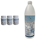 Polvere di Polifosfato WK | Ricarica Universale 3x1Kg per Dosatori | Norme CEE & Liquipol | Polifosfato Liquido Anticalcare universale | 1 litro