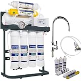 PUR Booster Quick 7 400 GPD - Impianto osmosi + set di filtri di ricambio, 7 livelli, flusso diretto, senza serbatoio
