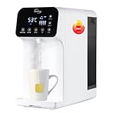 iSpring RCD100-E Osmosi Inversa da Banco a 5 Stadi, Erogatore di Acqua Calda Istantanea con UV, Acqua Pura/Scarico 2,5:1, Portatile di Filtrazione da 100 GPD, 4 Opzioni di Temperatura, Plug and Play