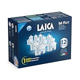 Filtro per acqua bi-flux® di LAICA – Preserva i sali minerali utili all'organismo e Riduce le sostanze indesiderate - 12 mesi di acqua buona e filtrata (12 filtri x 150L) - Sicurezza- Made in Italy