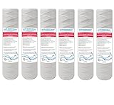 CARTUCCIA FILTRO FILO AVVOLTO 10 POLLICI MICRON 1 POLIPROPILENE SEDIMENTI SET 6 PEZZI