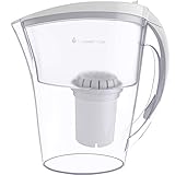 pH Refresh Alkaline Water Pitcher with Long-Life Filter - Alkaline Water Filter - Water Filtration System - High pH Alkaline Water Dispenser, 84oz, 2.5L (White)