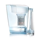 NOVITÀ: Filtro acqua MAUNAWAI® Premium Bio Made in Germany incl. 1 caraffa per acqua potabile + 1 cartuccia PI e 1 pad anticalcare (per 3 mesi) - bianca, filtro per acqua potabile + caraffa