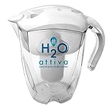 H2O Attiva | Caraffa Filtrante - Acqua Idrogenata, Alcalina, Ionizzata Purificata Naturalmente pH Elevato | 1 Filtro Lunga Durata Sistema Filtraggio Multistadio | Tritan BPA Free - 3,5 Litri Capacità