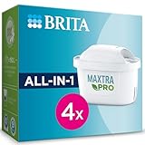 BRITA Filtro acqua rubinetto MAXTRA PRO All-in-1 confezione da 4 filtri - Riduce cloro, calcare, PFAS e metalli, filtro originale compatibile con caraffa acqua filtrante BRITA