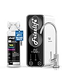 Frizzlife PD600 - Depuratore Acqua Sottolavello, Osmosi Inversa con Rimineralizzazione Alcalina, Rapporto di Scarico 2:1, Filtro Acqua Potabile Senza Serbatoio, con Rubinetto in Acciaio Inox