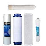 DC Solution | Kit 4 filtri + Membrana Ultra Filtrazione depuratore acqua | Ricambi filtri stadi domestico acqua potabile rubinetto casa