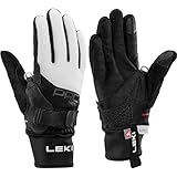 LEKI W Prc Thermoplus Shark - Guanto da dito da donna, colore: nero/bianco, taglia 8