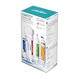 AQPET OSMOSY4 mpianto Osmosi 4 Stadi con Resina per Produzione di Acqua osmotica per Acquario - Membrana da 50 Galloni (190 Litri) / Giorno per Acquari, Bianco