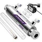 ALTHY FS11 Filtro per Acqua a Ultravioletto, Sterilizzatore per Acqua UV per Purificatore Acqua Sottolavello o Sistema Osmosi Inversa Con Interruttore Sensore di Flusso Intelligente,1 GPM,110-240V,11W